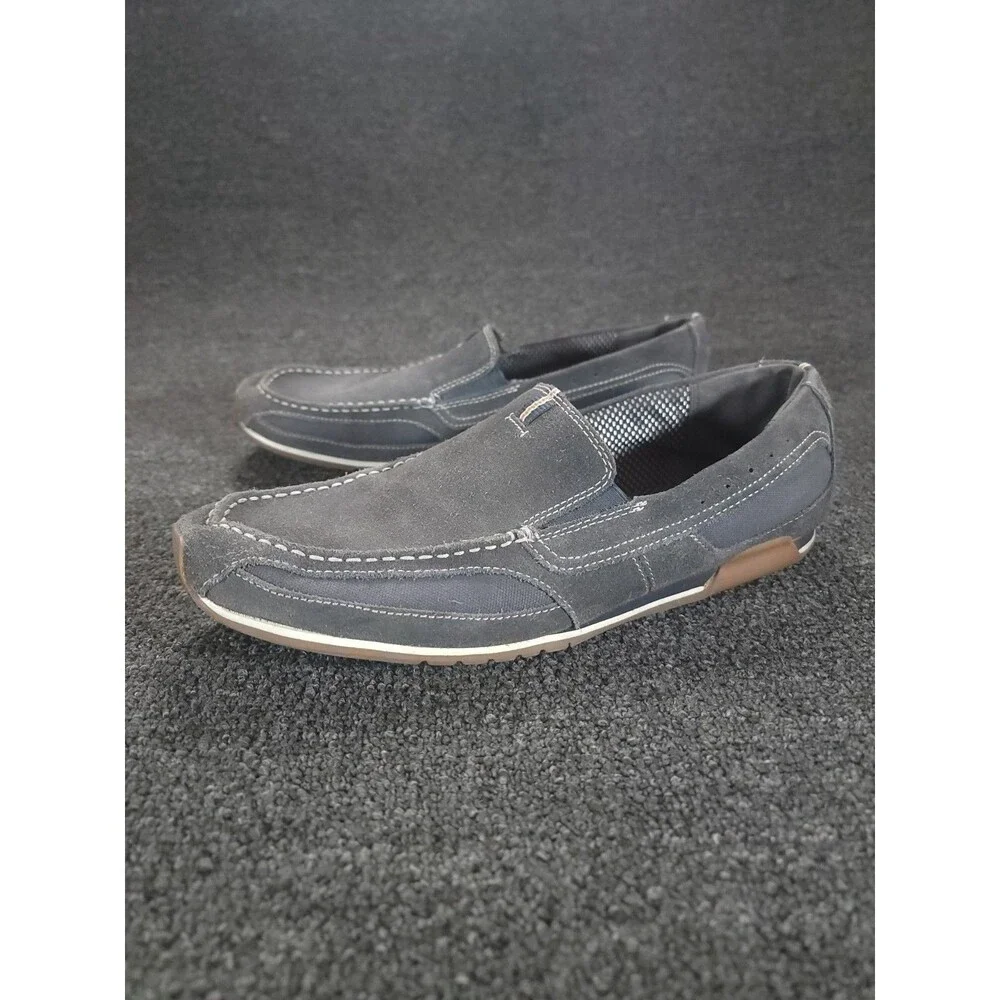 Clark's Leather Driving Slip On Loafers Men's 13M Blue Comfort Shoes